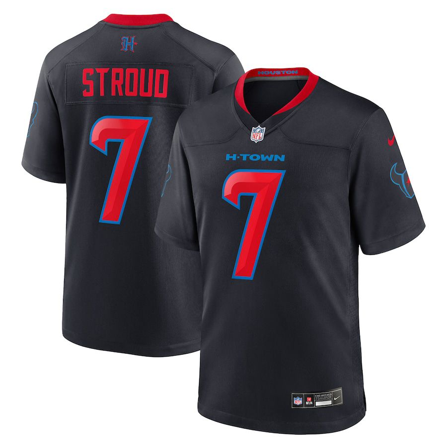 Men Houston Texans #7 C.J. Stroud Nike Navy 2nd Alternate Game NFL Jersey->->NFL Jersey